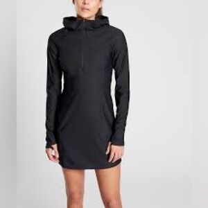 Athleta Pacifica II Coverup Black Hooded New
